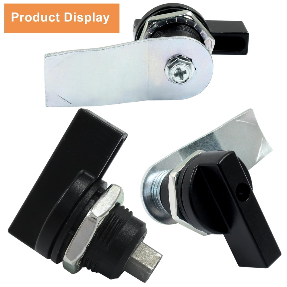 4Pcs Thumb Operated Offset Cam Locks, T Handle Swing Knob Turn Latch Thumb Ca...