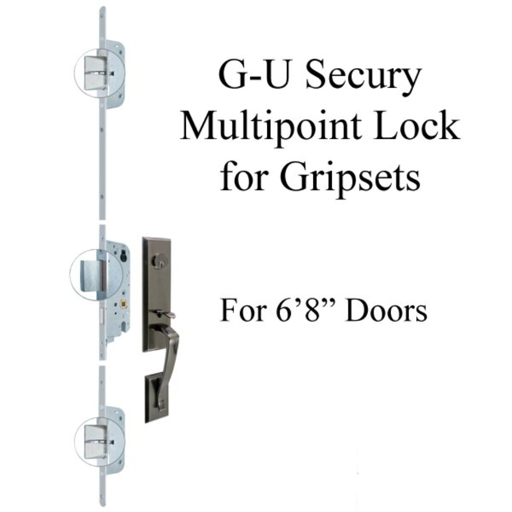 Secury Automatic Multipoint Lock for 6'8" Entry Doors for Use with Gripset Hand