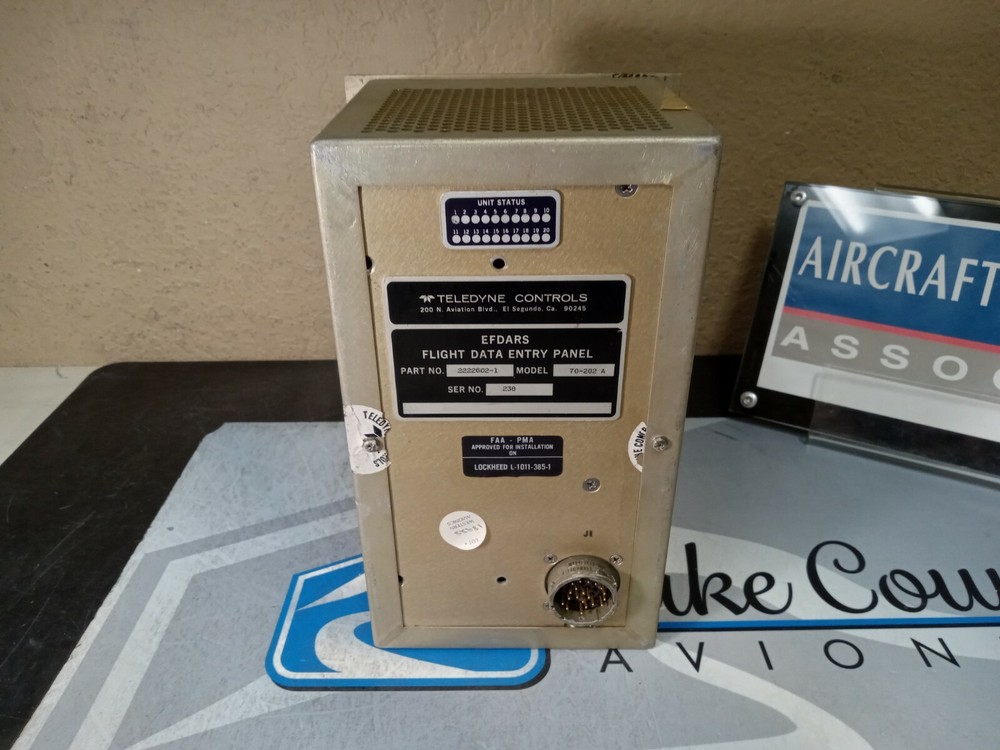 Flight Data Entry Panel 70-202A 2222602-1 Removed Working