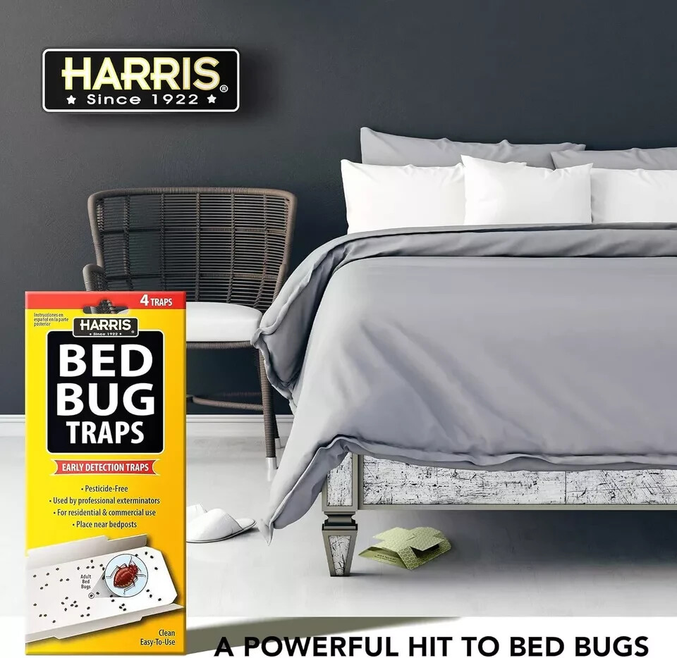 Harris Bed Bug Early Detection Glue Traps (4/Pack)
