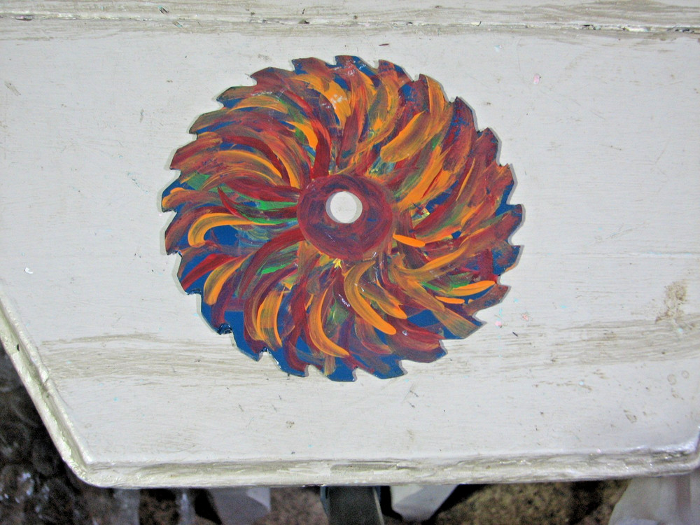 Beautiful Hand Painted Saw Blade