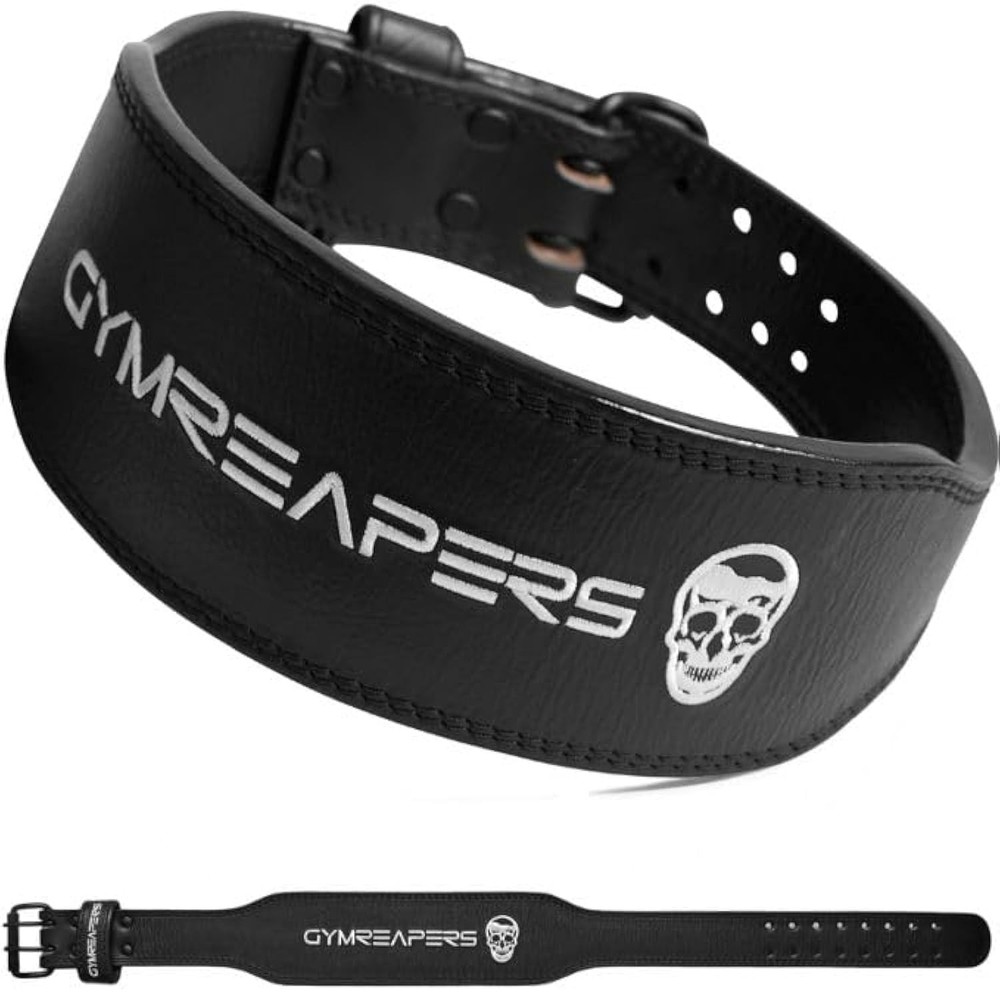 Leather Weightlifting Belt for Bodybuilding, Squatting, Lower Back Support & ...