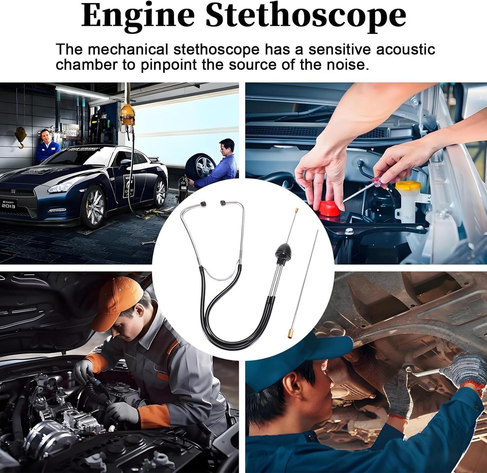 Car Mechanic Stethoscope, Automotive Stethoscope Engine Diagnostic Tool, 1Pc