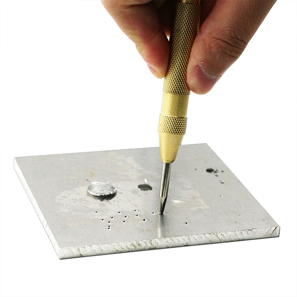 4PC Automatic Center Punch Strikes Surface Hammer Spring Loaded Breaker