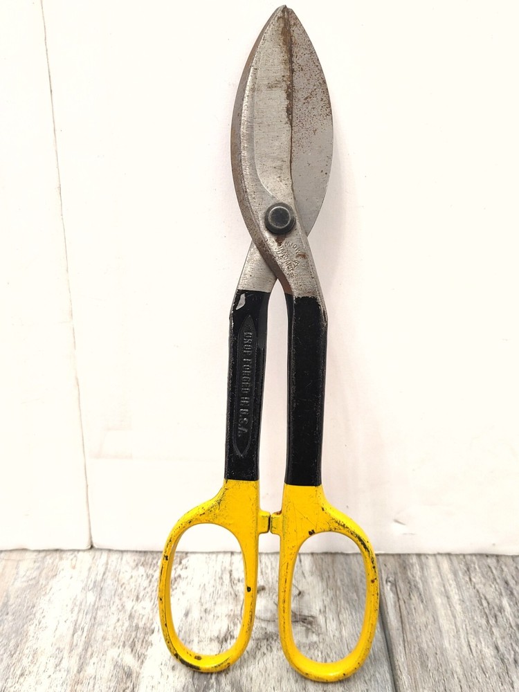 VINTAGE Midwest Standard Tools 10'' Straight Tin Snips  USA TOOLS