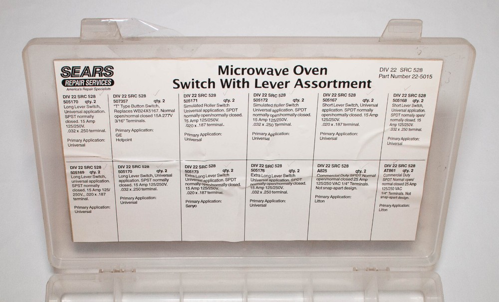 Sears 505176 Microwave Switch w/ Lever - 2 pack -