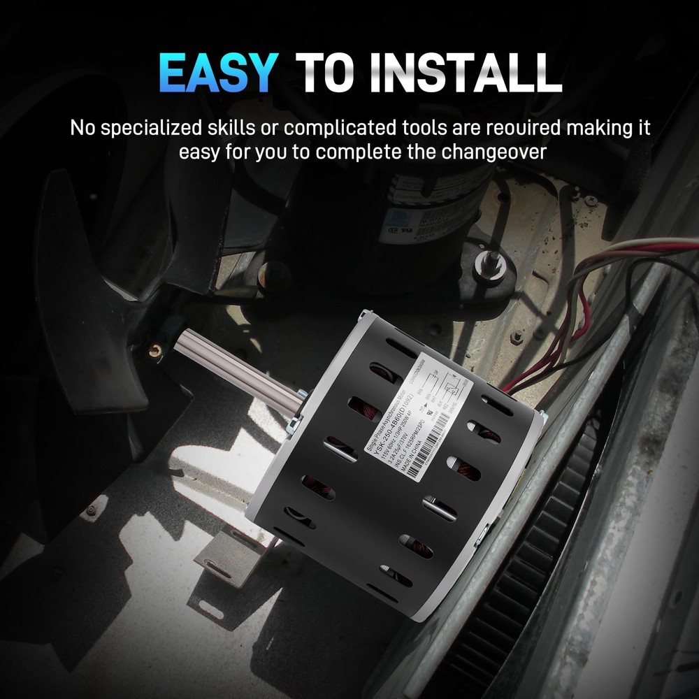 D1092 RV AC Condenser Fan Motor For Coleman Mach Fasco 1/3HP 2 Speed 1468-306