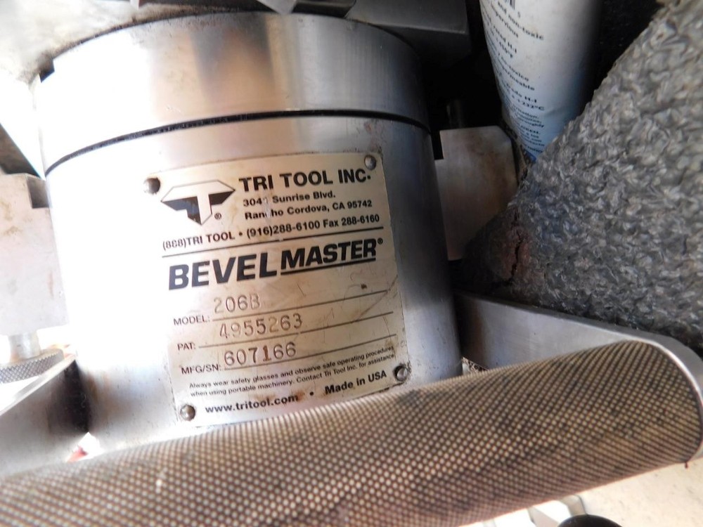TRI TOOL 206B BEVELMASTER PIPE BEVELER BEVELING MACHINE PORTABLE LATHE SYSTEM