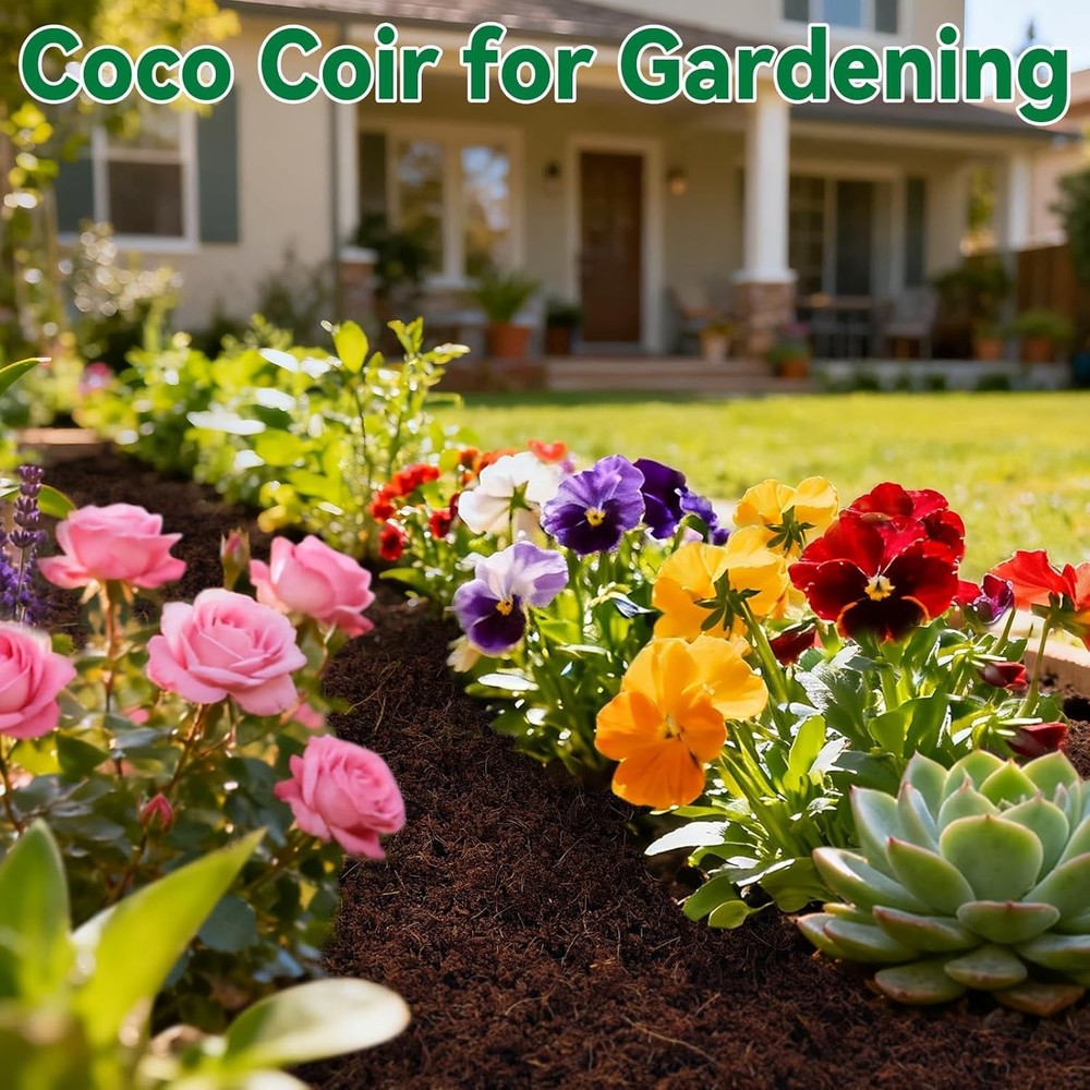 8 Pack Organic Coco Coir Bricks - 100% Natural & Sustainable Gardening Solution