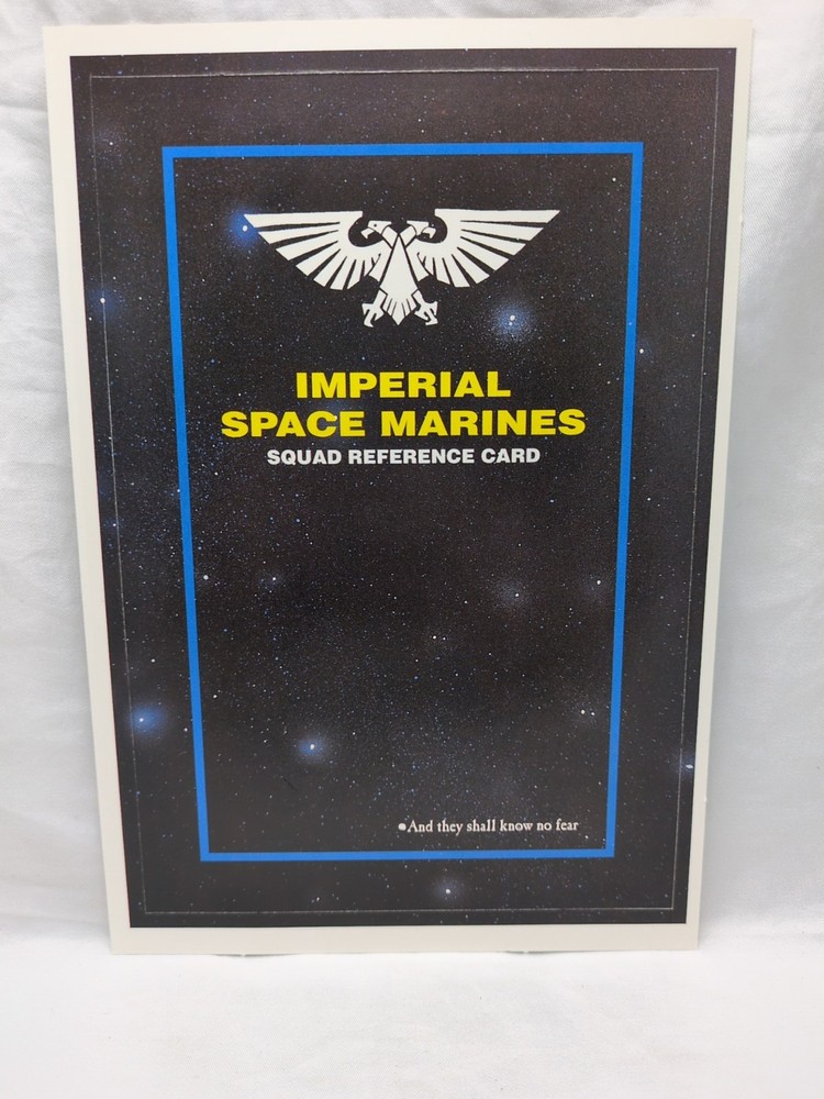 Warhammer 40k Second Edition Starter Set Imperial Space Marines Squad Card