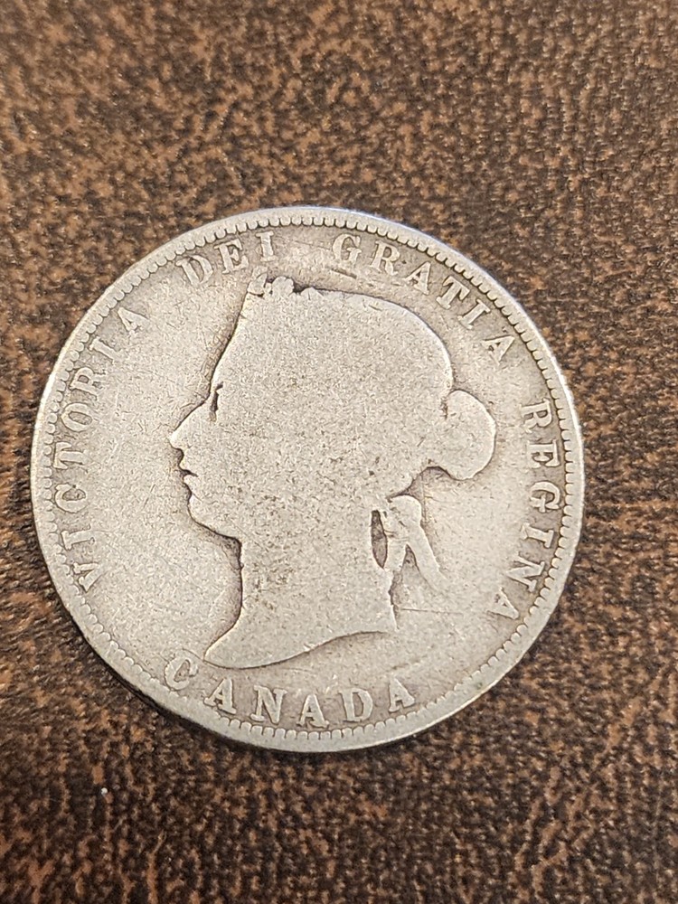 1871 Canadian 25 Cents Silver Coin