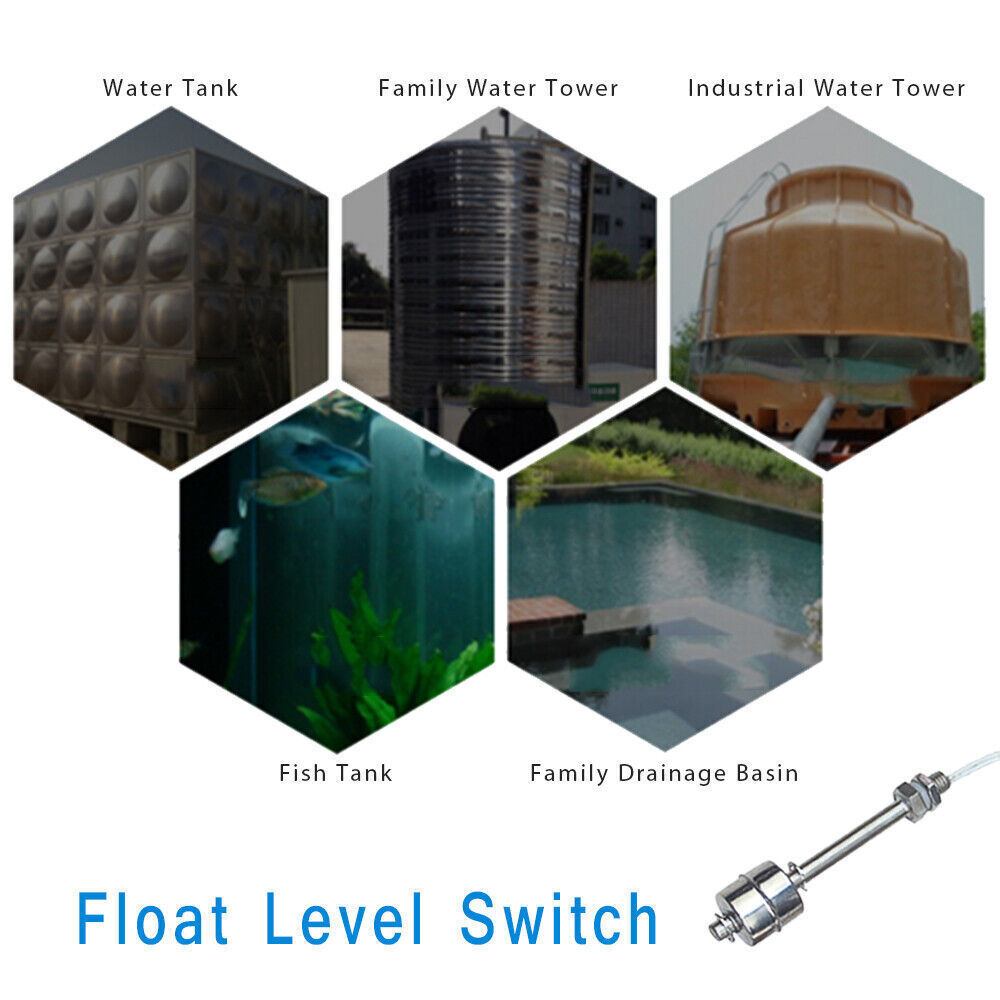 Stainless Steel Float Switch Vertical Liquid Water Level Sensor Horizontal new