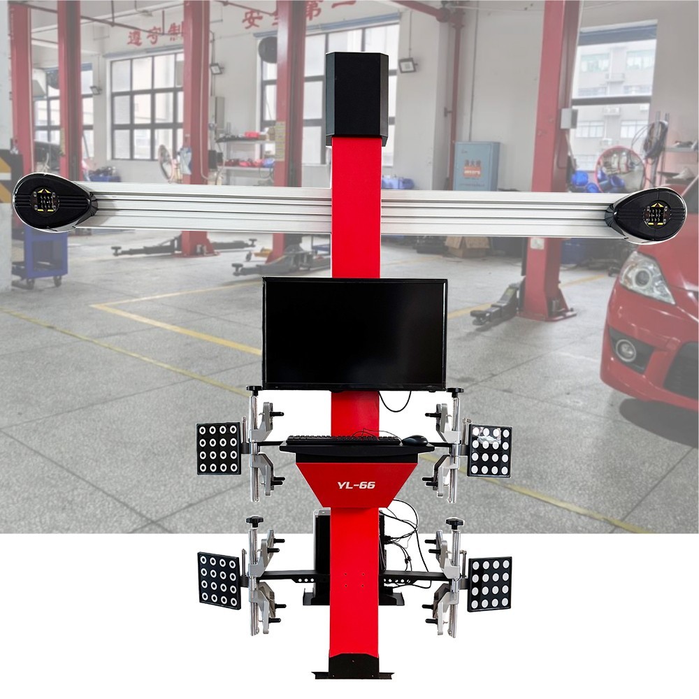 110V Commercial 3D Wheel Alignment System LED Smart Alignment Machine 0.01°