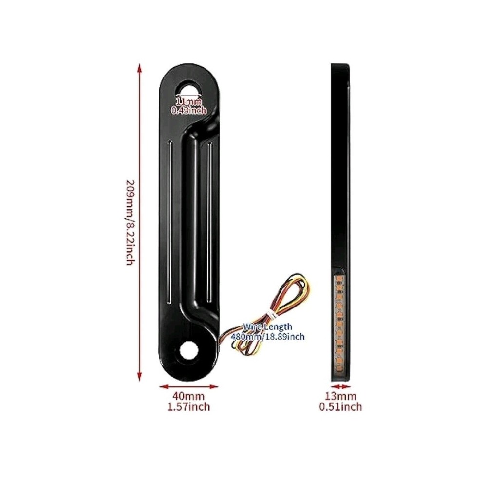 For Motorcycle Fork Mounted LED Lights, 1998,2025 Models, Dual Function Running