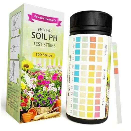 Soil pH Paper Test Kit – 100 Tester Strips (3.5-9 Range) – Use for Testing