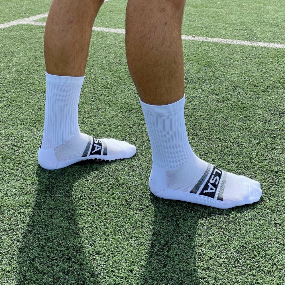 Soccer Grip Performance Anti-Slip Socks - LSA White S
