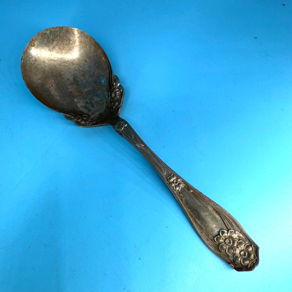 Wm Rogers International Silver 9" Casserole Spoon INS237 Solid Nikel Silver
