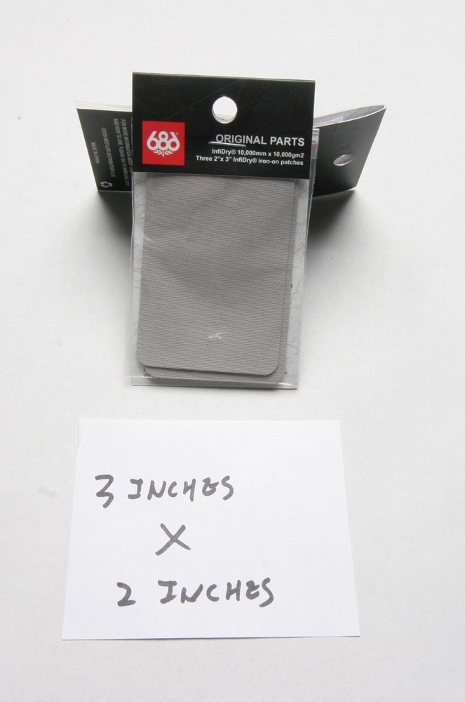 686 Iron-On Fabric Repair Patch (Grey) L9WACC02