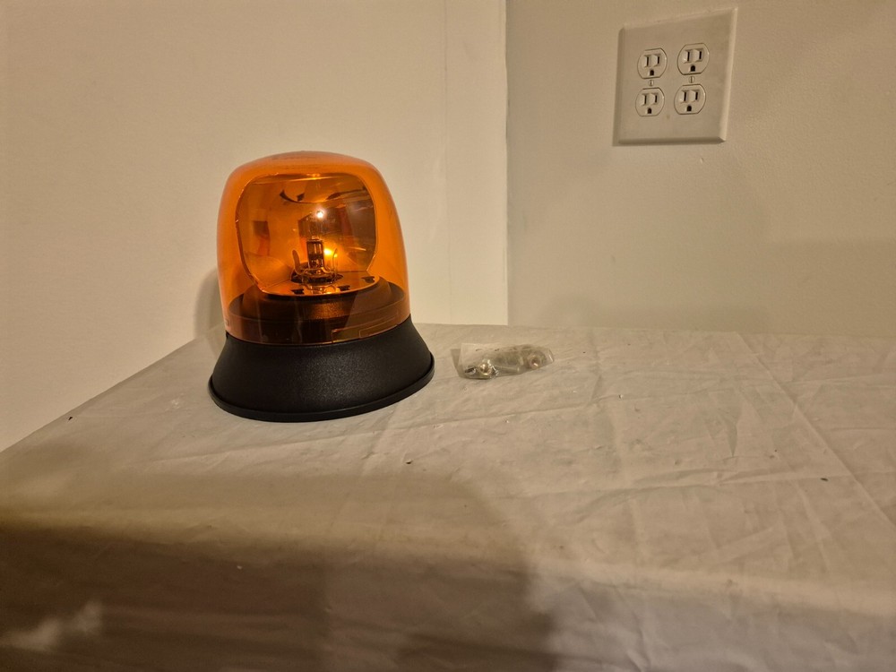 Code 3 Amber Rotating Strobe Beacon Light 275AH Permanent Mount 12VDC