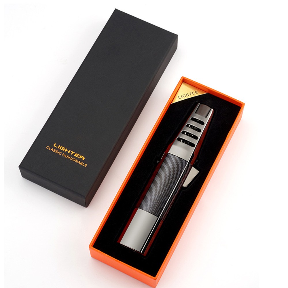 Refillable Butane Torch Lighter Adjustable Cigar Gas Lighter 2 Jet Flame Lighter