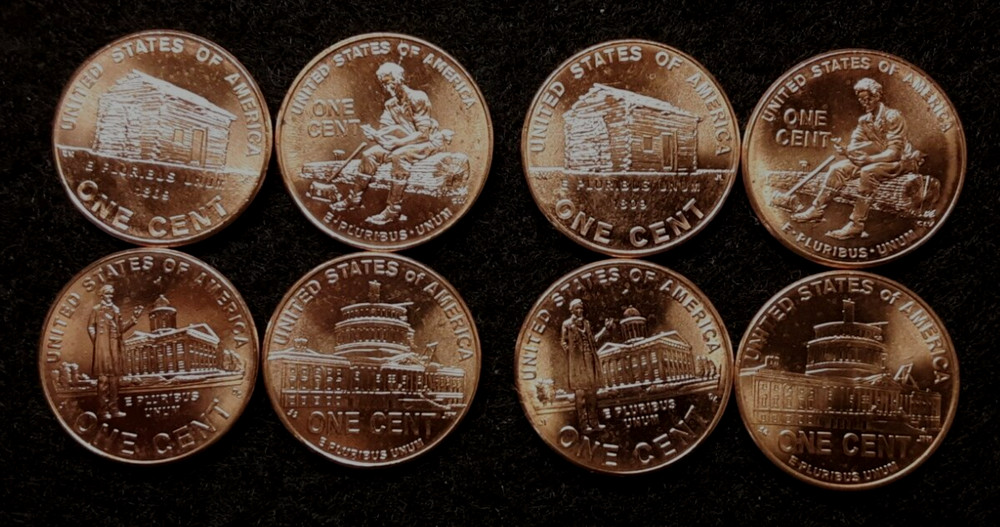 Complete Set Lincoln Bicentennial 2009 Cent Pennies from Mint Rolls P & D Mint