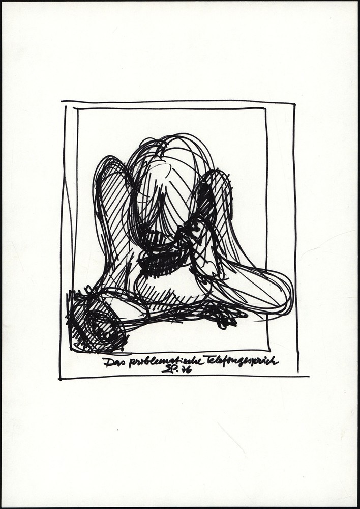 Testing, phone calls. Unique, 5 signed original drawings.