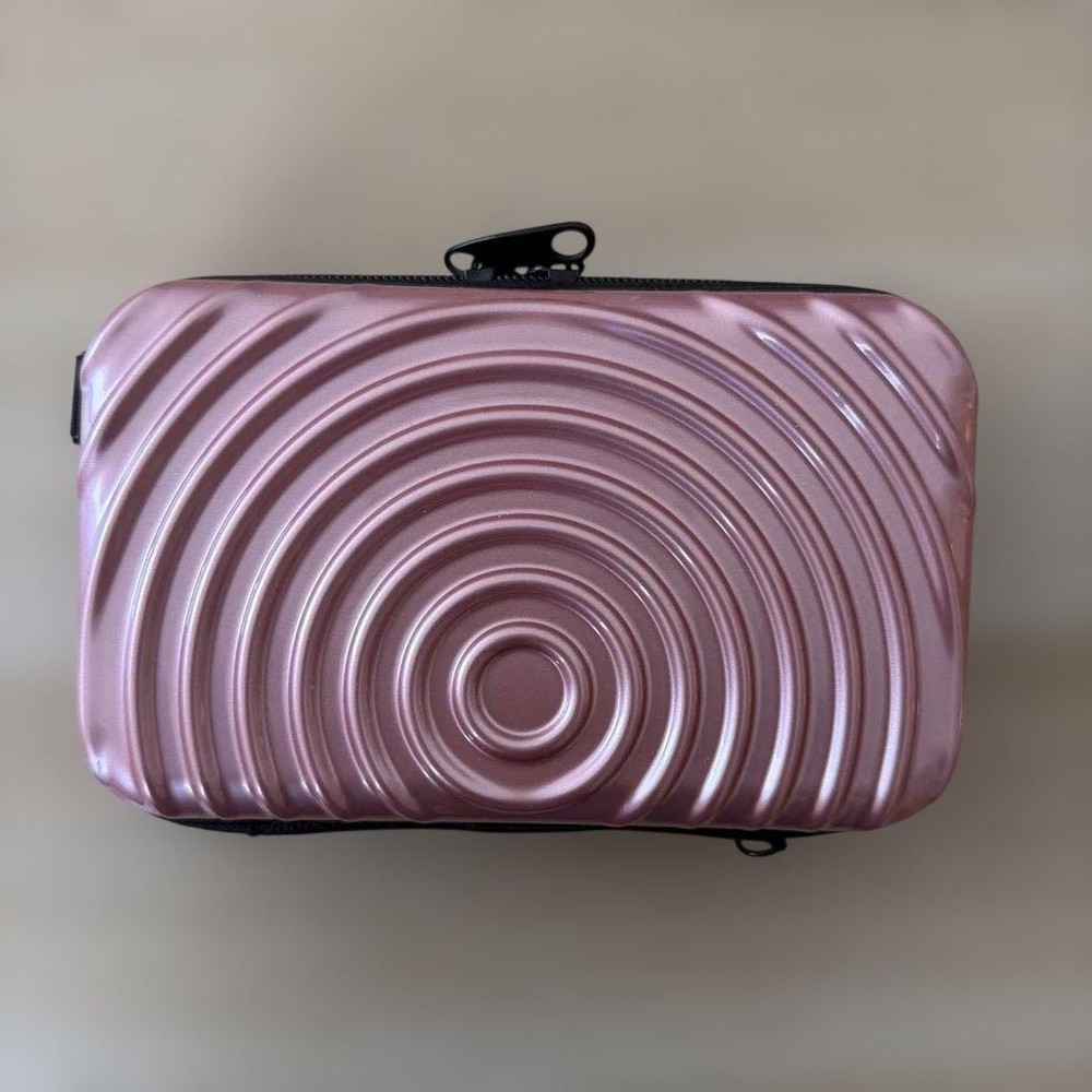 Pink Circular Design Case Pouch Gadget Case Hard Case