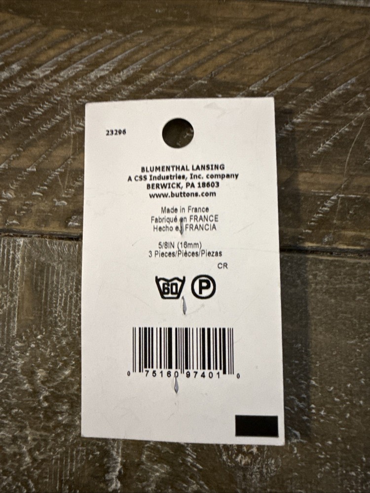 LaMode Buttons 3 Piece 5/8”