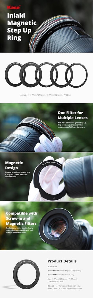 Revolution Magnetic Step Ring for Inlaid Adapter (62-77Mm)