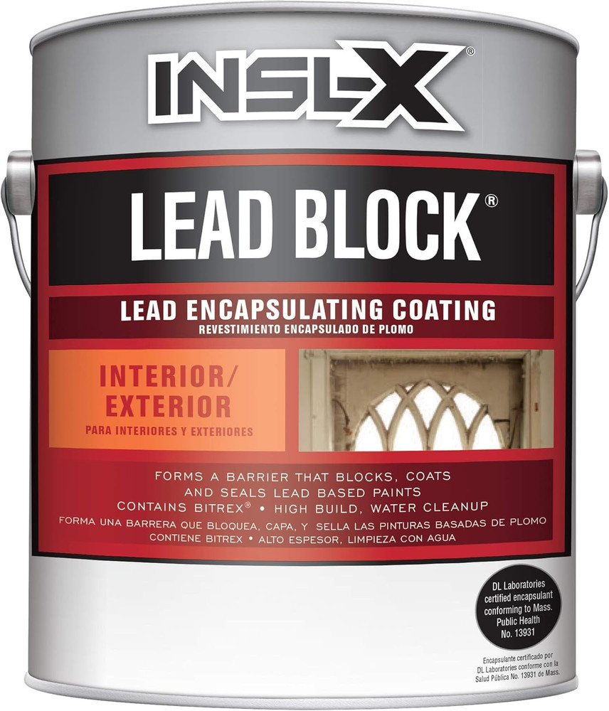 Lead Block, Lead Encapsulating Paint, Eggshell, White, 1 Gallon
