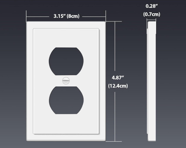 10-Pack CML Modern Edge Framed Single Duplex Impact Resistant Switch Wall Plate