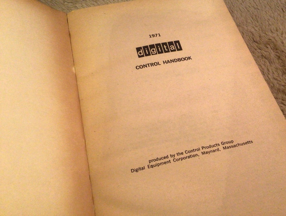 DEC DIGITAL CONTROL HANDBOOK, 1971