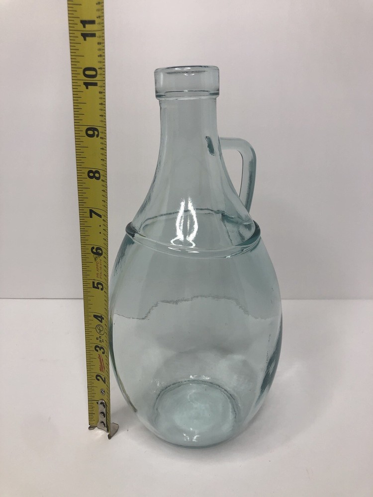 Home Decor Clear Jug with Handle 10”