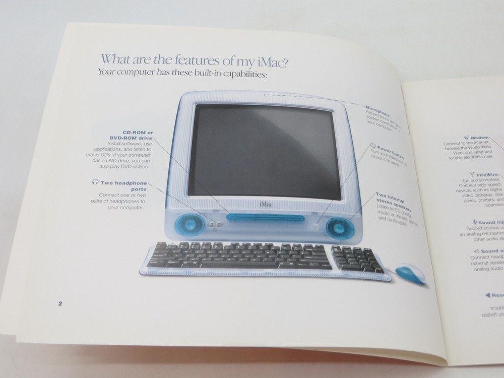 Apple iMac User's Guide 1999 vintage computer manual 34-0938-A