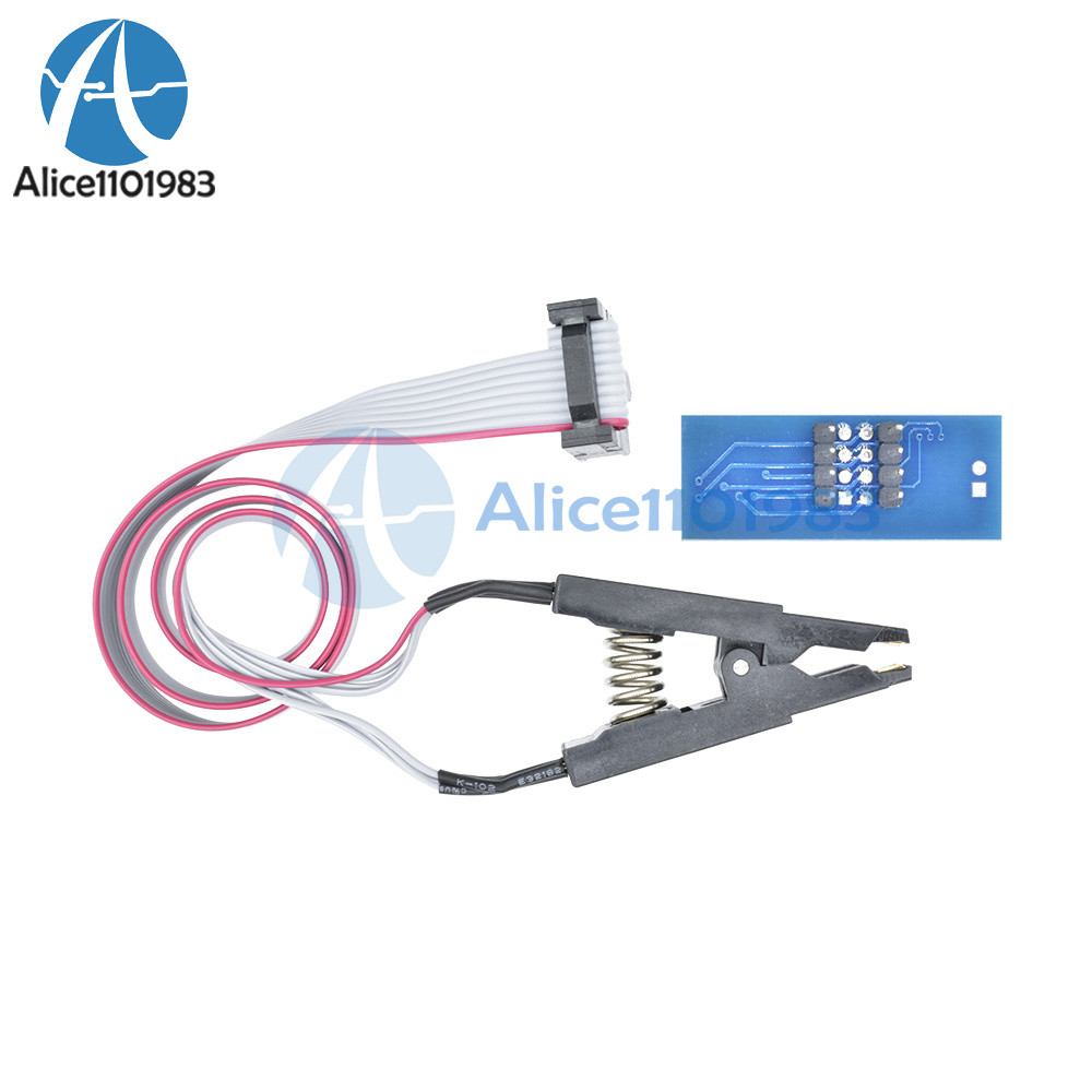 SOIC8 SOP8 Flash Chip IC Test Clips Socket Adpter BIOS/24/25/93 Programmer