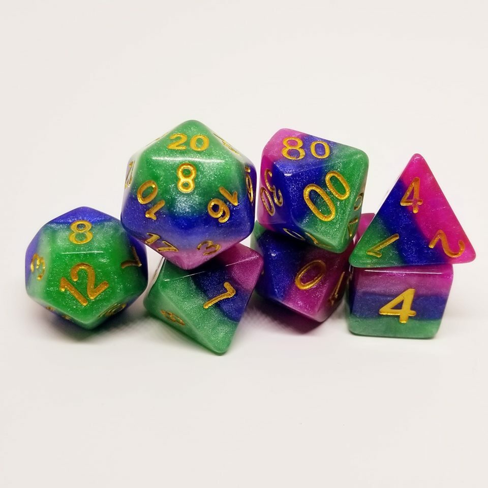 Chromatic Orb 7 Dice RPG Set Polyhedral DND Dungeons and Dragons Pathfinder