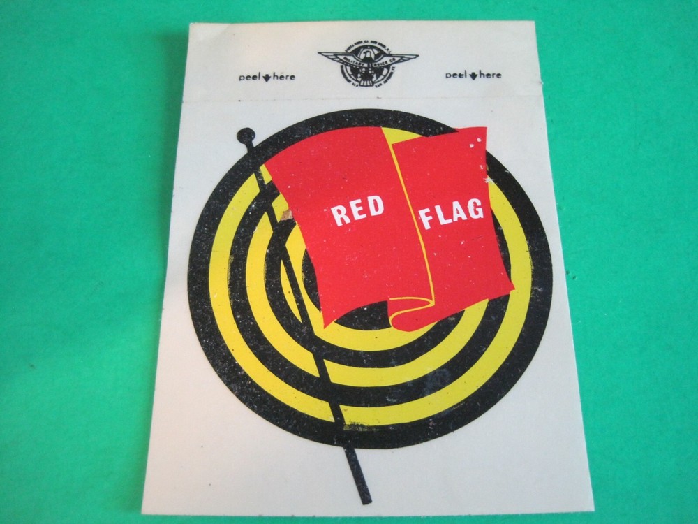 Original USAF Red Flag STICKER