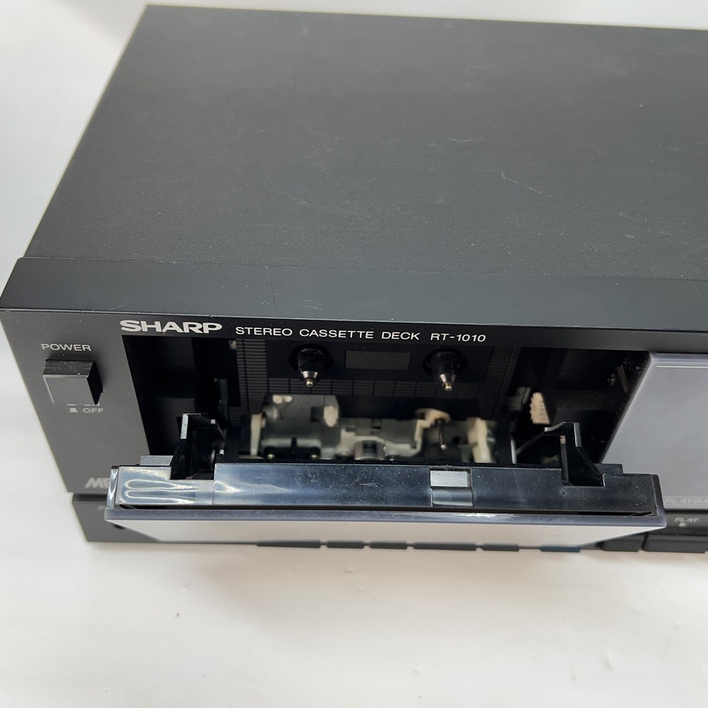 Sharp RT-1010 Stereo Cassette Deck Black Parts & Repair Please Read Description