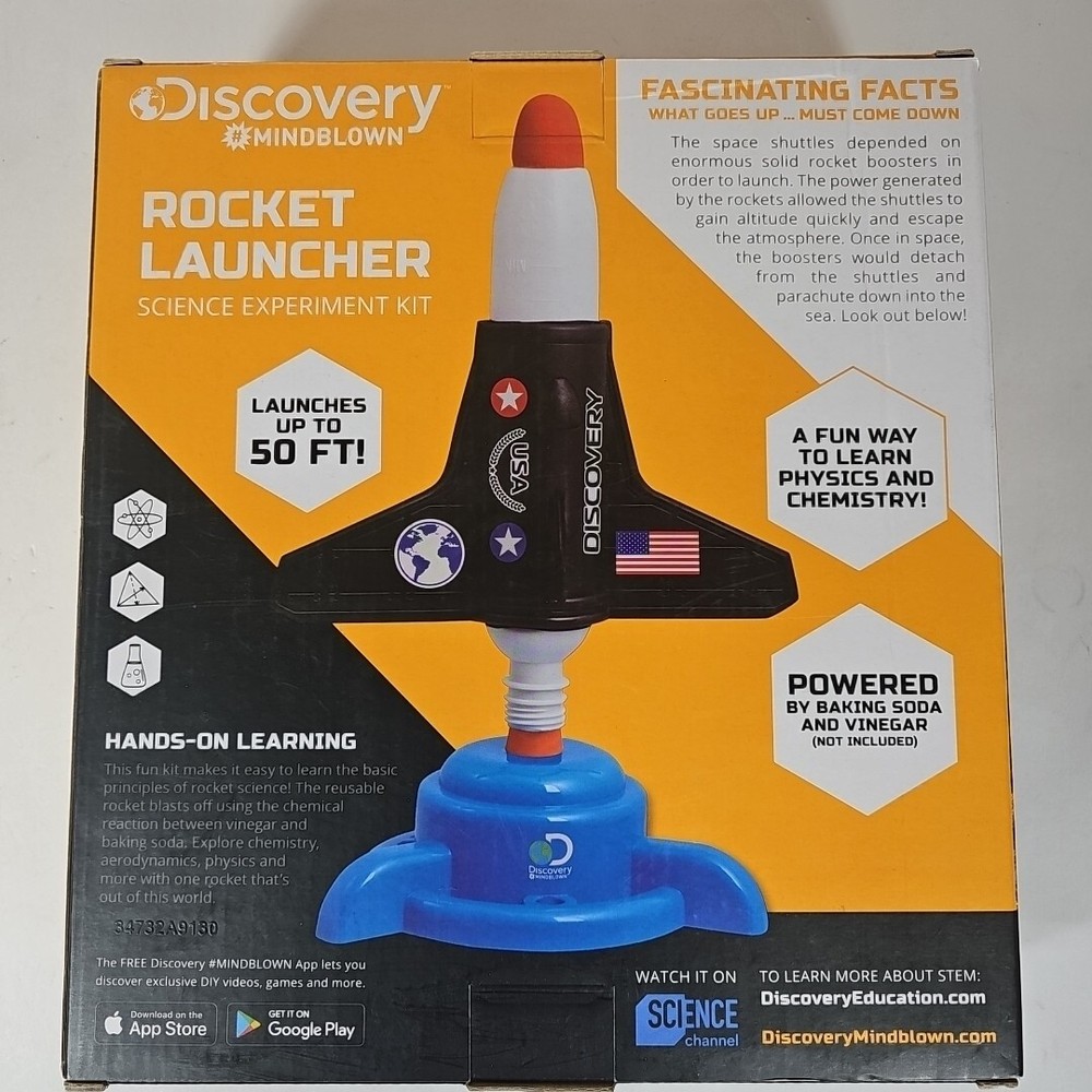 Discovery Mindblown Rocket Launcher - Science Experiment Kit - New In Box