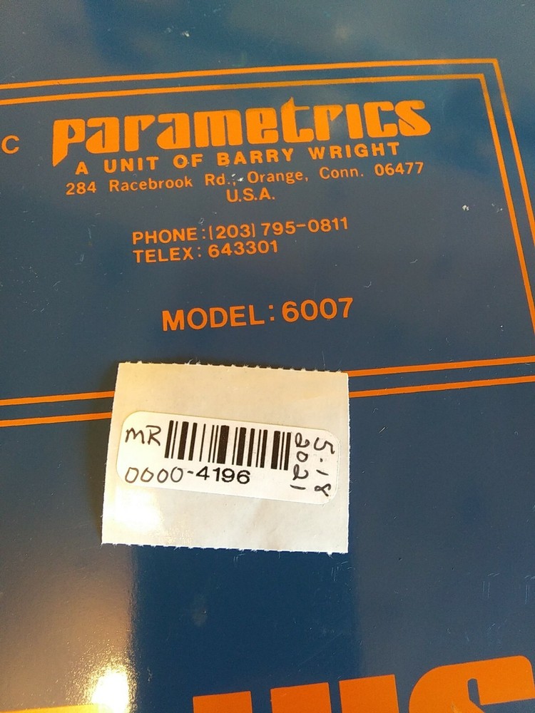 Parametrics 6007 AC Motor Speed Control