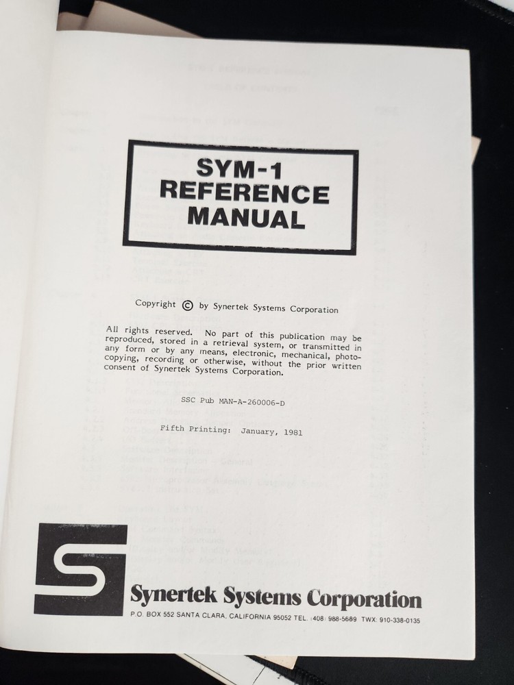 Vtg 1970s Synertek Systems Hardware Programming/Reference Manuals MCS6500/SY6500