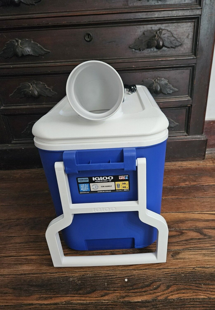 Onos 38qt Blue WHEELED Portable Swamp Cooler Ice & Air Conditioner TWO FANS USB