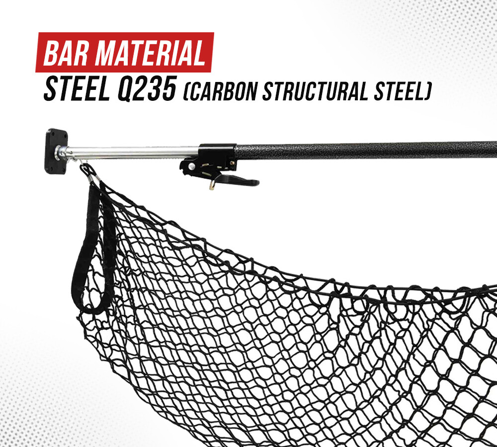 Mytee Products Cargo Bar Adjustable 40" - 70" w/ Storage Net