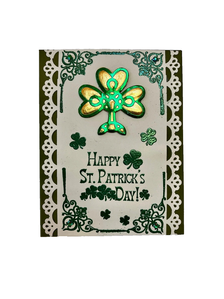 ST PATRICK'S DAY - Shamrock - handmade card by DEE