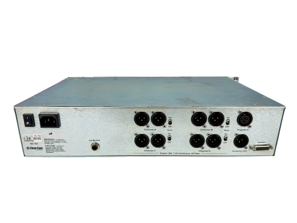 Clear-Com MS-704 4-Channel Wired Main Station Intercom System