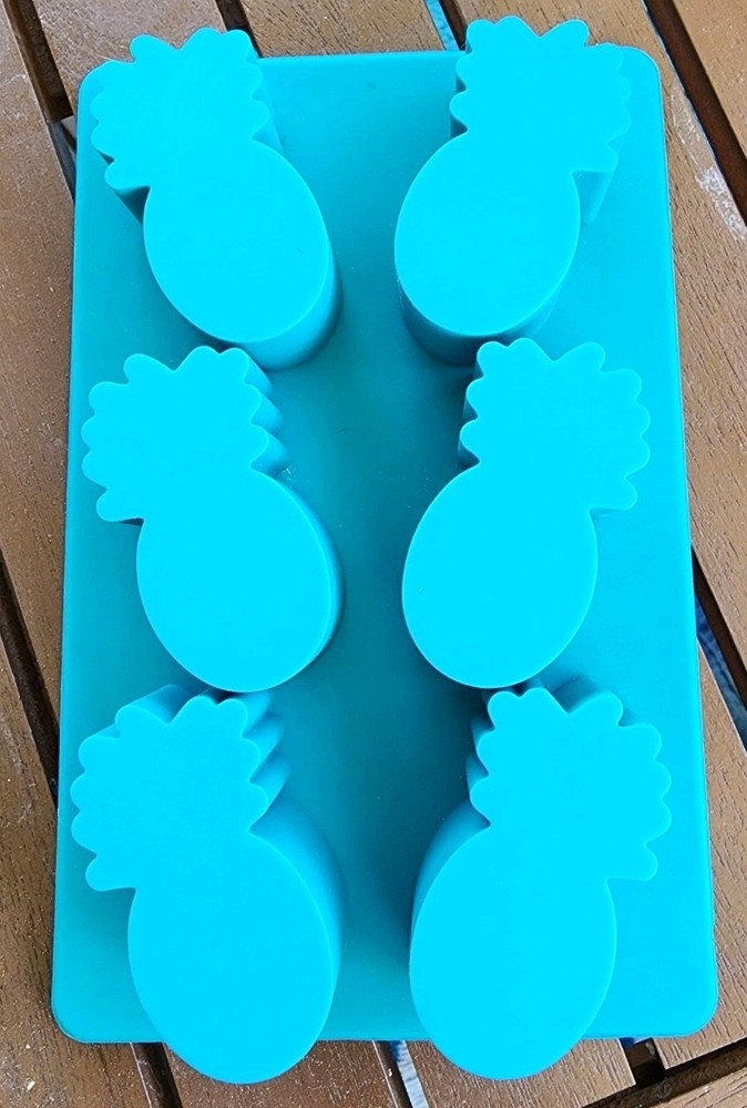 Turquoise Pineapple Shaped Silicone Ice Cube Tray/Mold Summertime Refreshments!