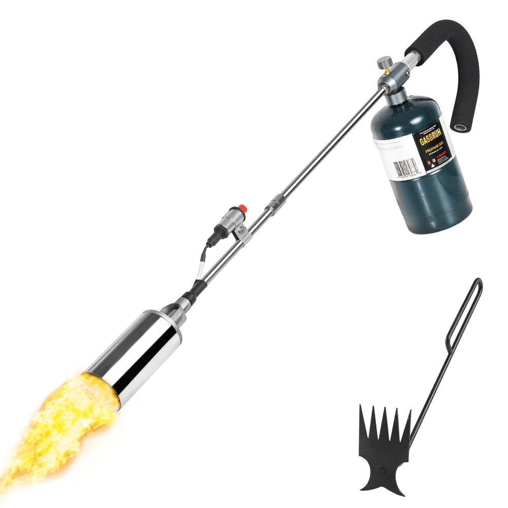 GasBRUH Propane Torch Weed Burner, 35" Long Arm Include a Silver