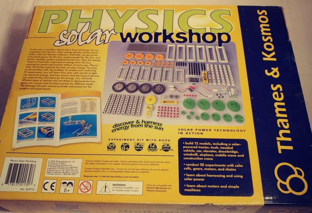 Physics Solar Work Shop Thames & Kosmos Science Experiment Kit Educational STEM