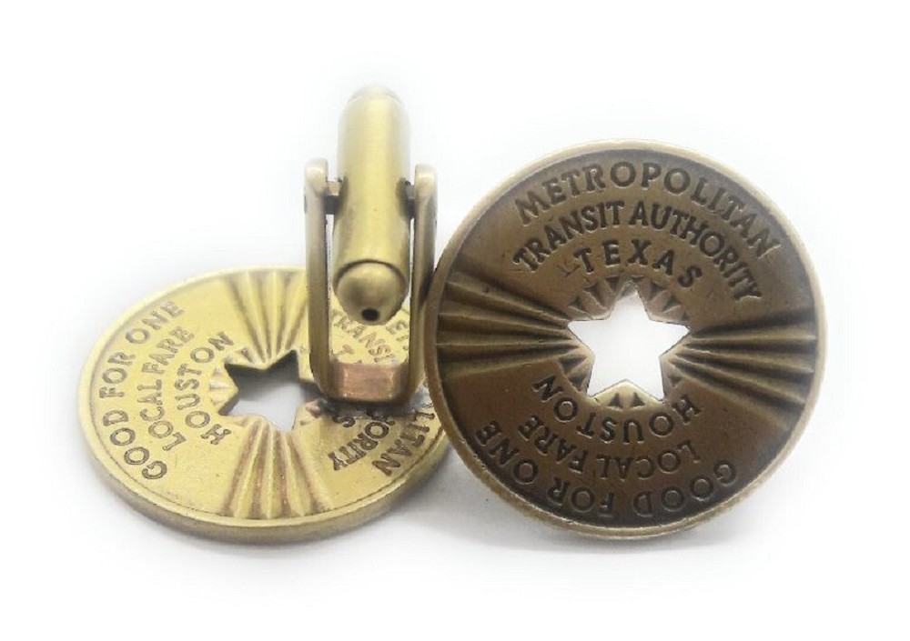 RETRO HOUSTON TOKEN CUFFLINKS