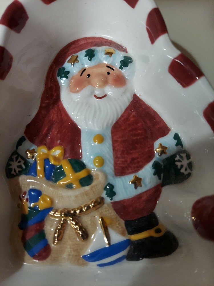 SANTA CANDY/ NUTS DISH ST. NICHOLAS SQUARE 1999